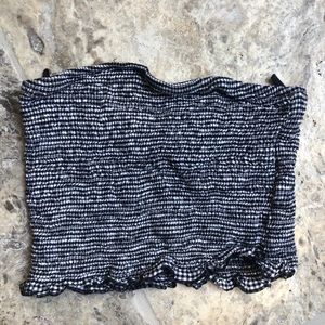 Garage Black & White Checkered Tube Top!
